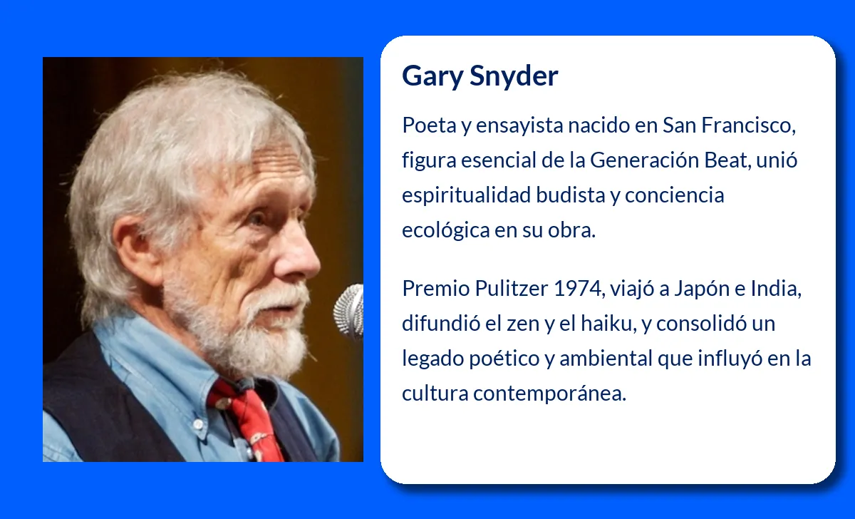 Gary Snyder. El poeta y filósofo que conectó la Generación Beat con la naturaleza