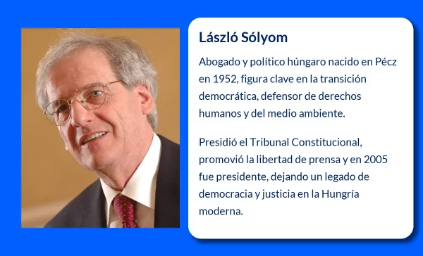 László Sólyom (1952-VVVV): El abogado y político que marcó la transición democrática en Hungría