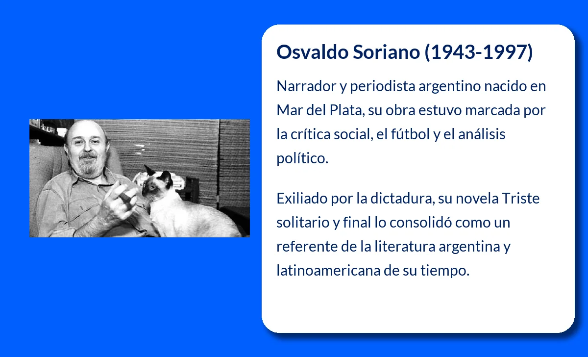 Osvaldo Soriano (1943-1997): El narrador y periodista argentino que definió una época