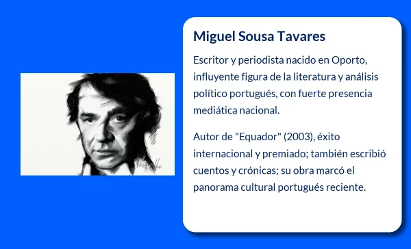 Miguel Sousa Tavares. El destacado periodista y escritor portugués que ha marcado la literatura contemporánea