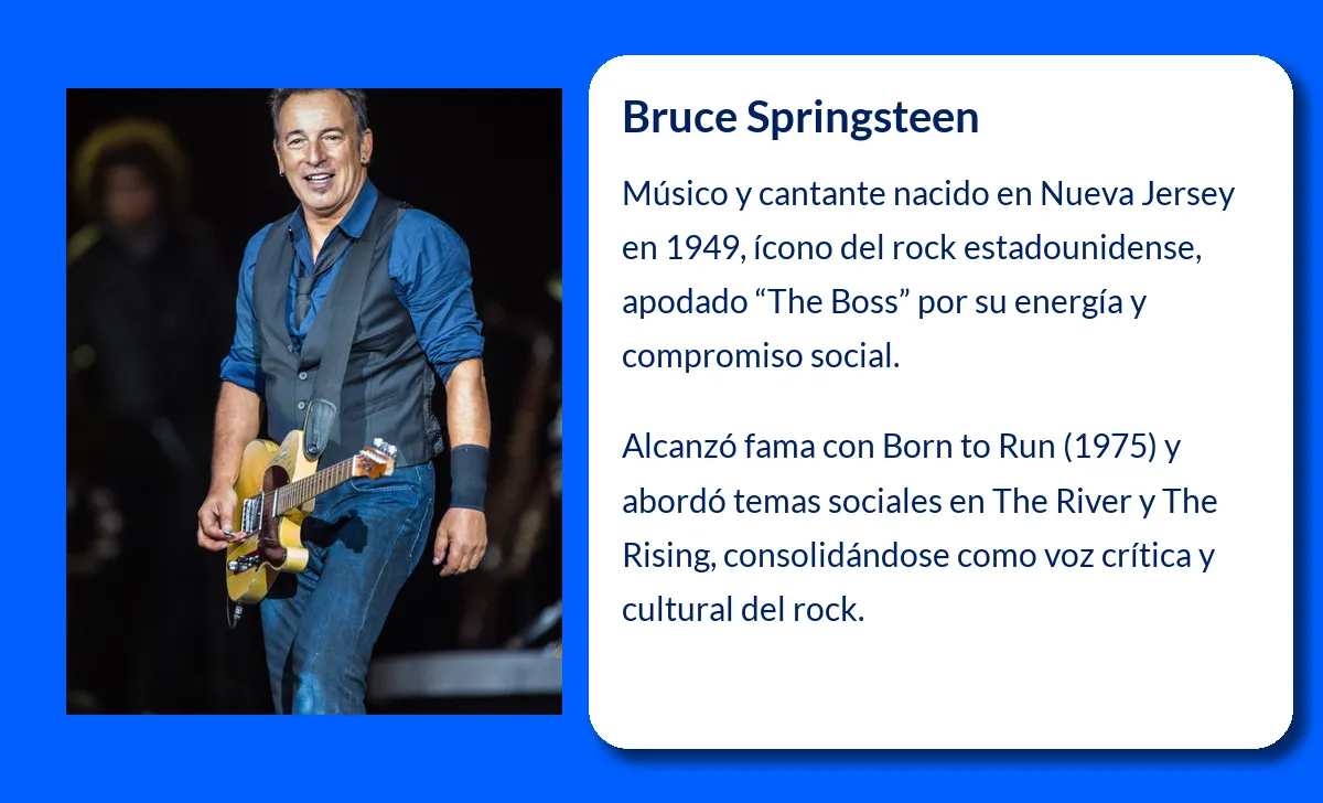 Bruce Springsteen. El Boss del rock que transformó el sonido estadounidense