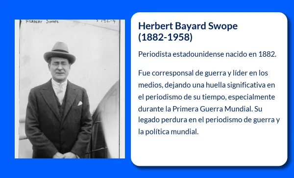 Herbert Bayard Swope (1882-1958): El periodista y corresponsal de guerra que marcó una era en el periodismo estadounidense