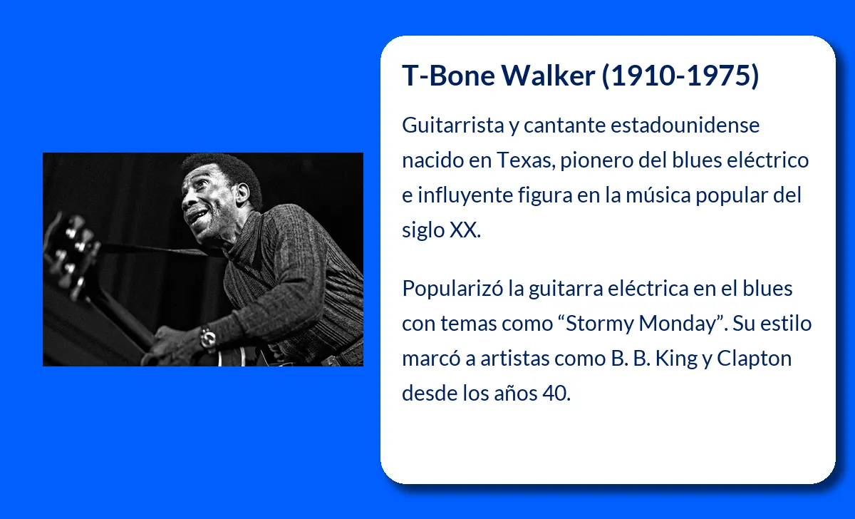 T-Bone Walker. El guitarrista que revolucionó el blues con su estilo eléctrico