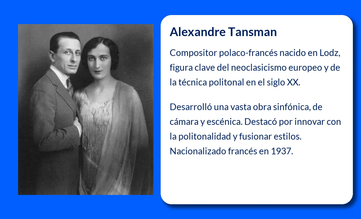 Alexandre Tansman. El compositor polaco-francés que fusionó tradición y modernidad en la música del siglo XX