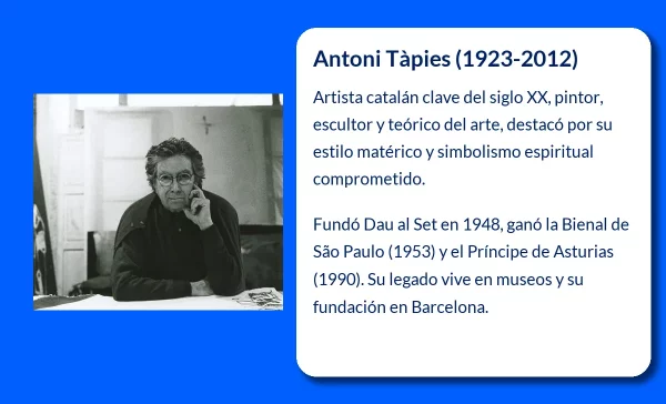 Antoni Tàpies. El maestro catalán del arte matérico y la espiritualización de la materia