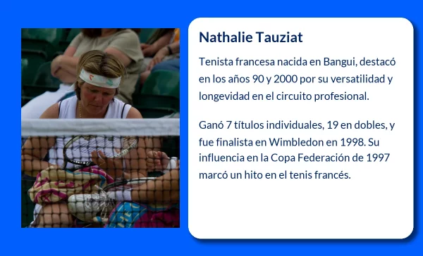 Nathalie Tauziat (1967-VVVV). La tenista francesa que conquistó Wimbledon y desafió a leyendas