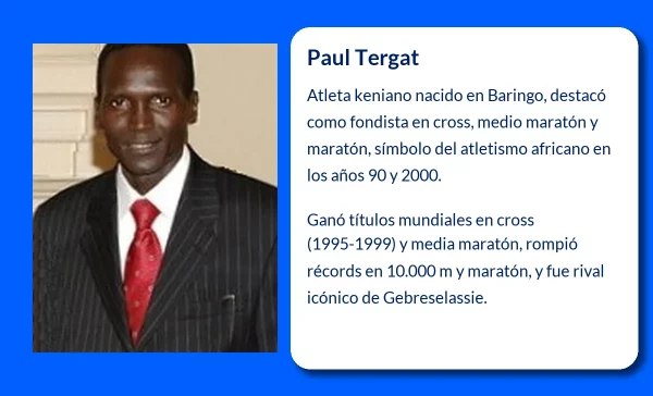Paul Tergat. El fondista keniata que desafió récords mundiales y leyendas del atletismo