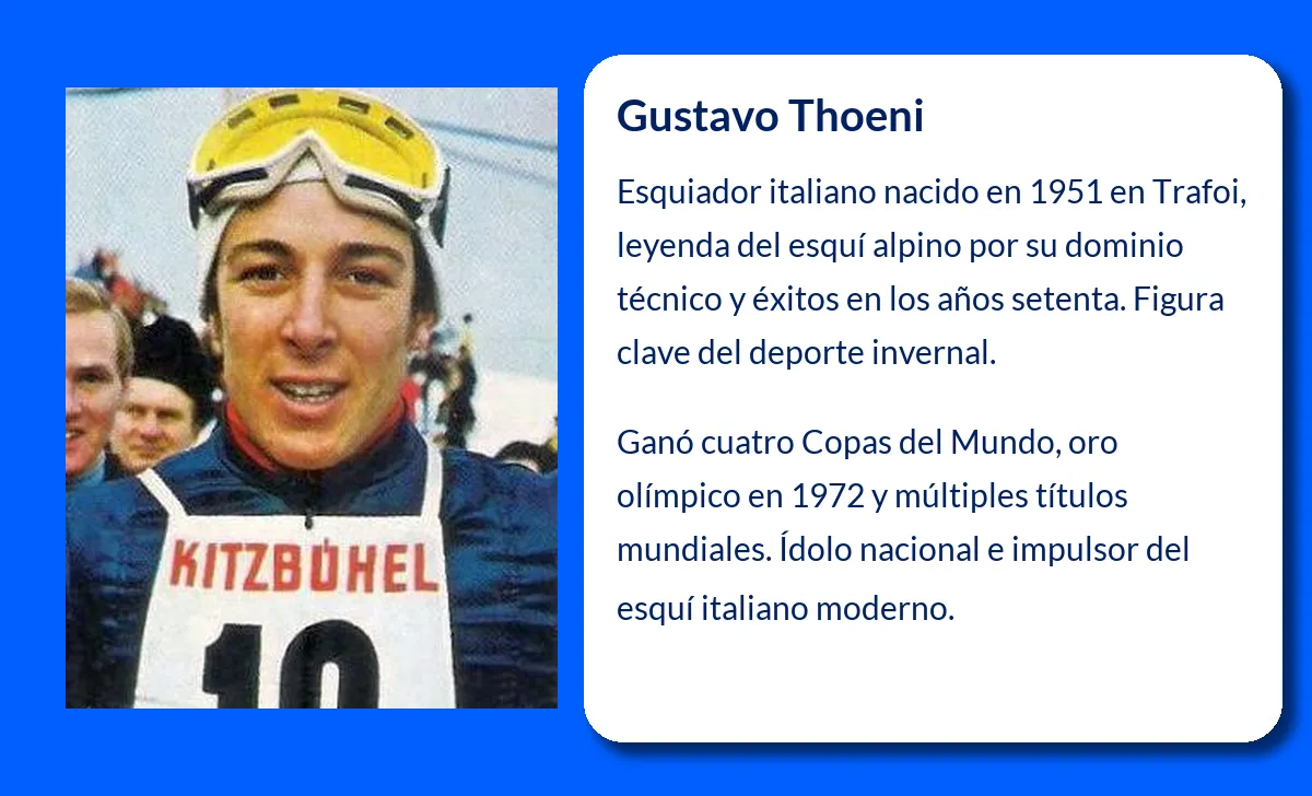 Gustavo Thoeni. El campeón italiano que marcó una era en el esquí alpino