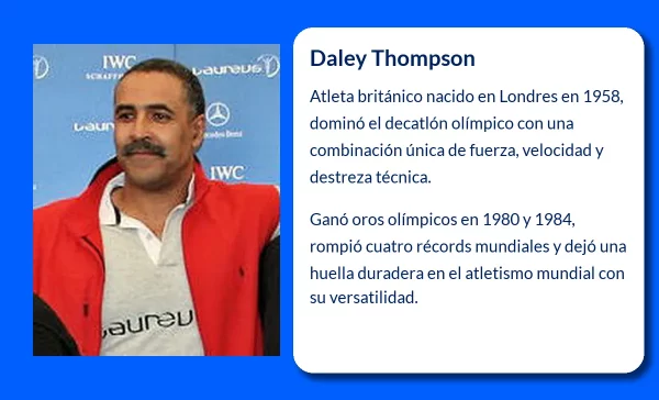 Daley Thompson. El atleta británico que dominó el decatlón olímpico
