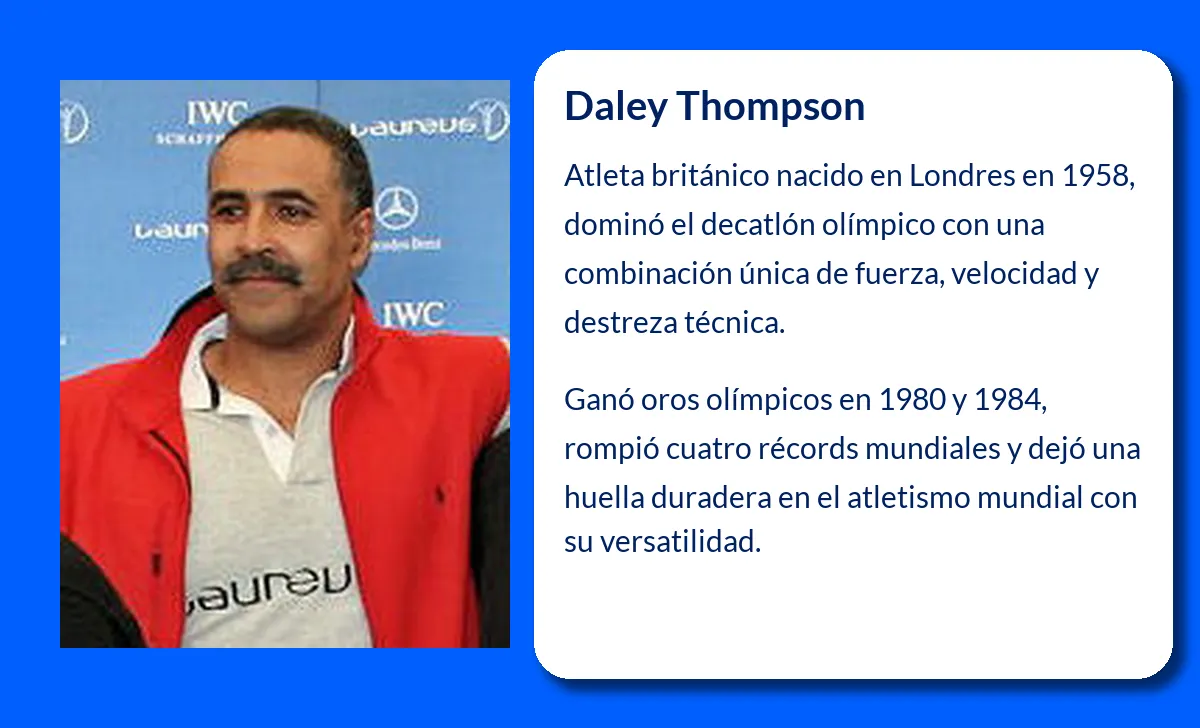 Daley Thompson. El atleta británico que dominó el decatlón olímpico