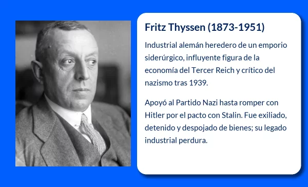 Fritz Thyssen. El industrial alemán que desafió a Hitler