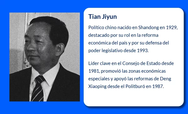 Tian Jiyun. Reformista clave del comunismo chino en la era de las transformaciones