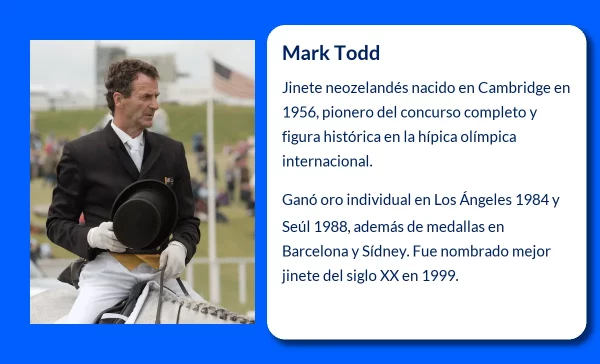 Todd Mark. El jinete neozelandés que conquistó el podio olímpico en varias ediciones