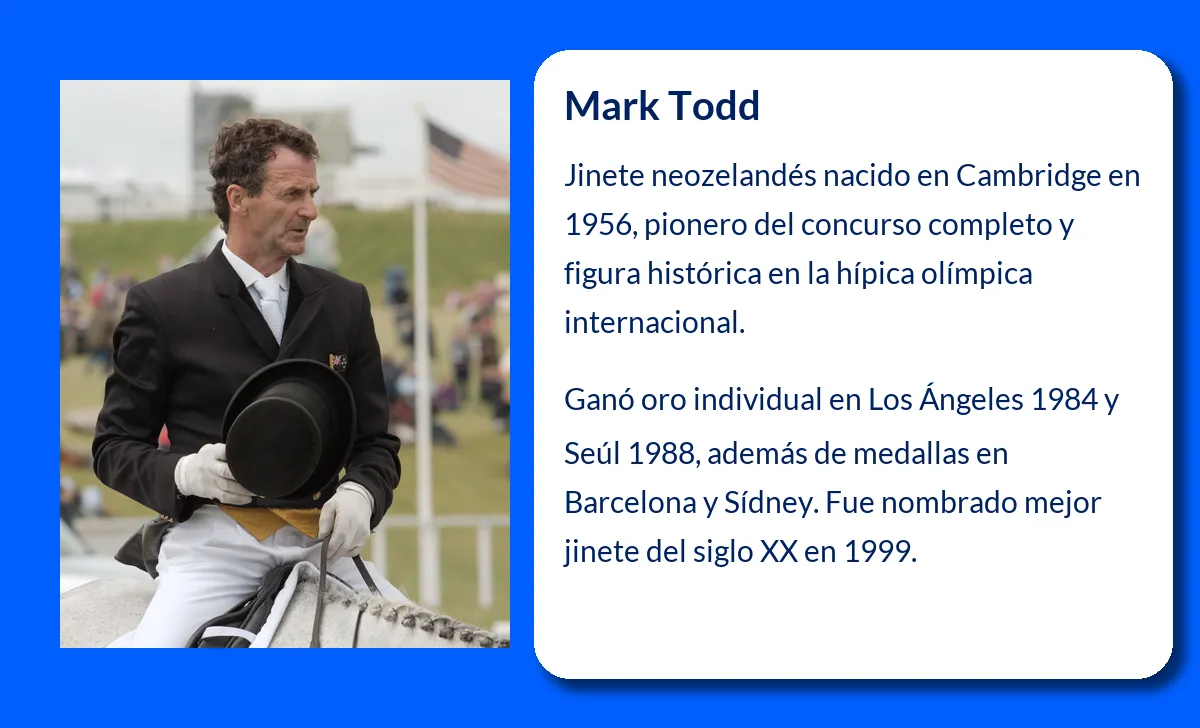 Todd Mark. El jinete neozelandés que conquistó el podio olímpico en varias ediciones