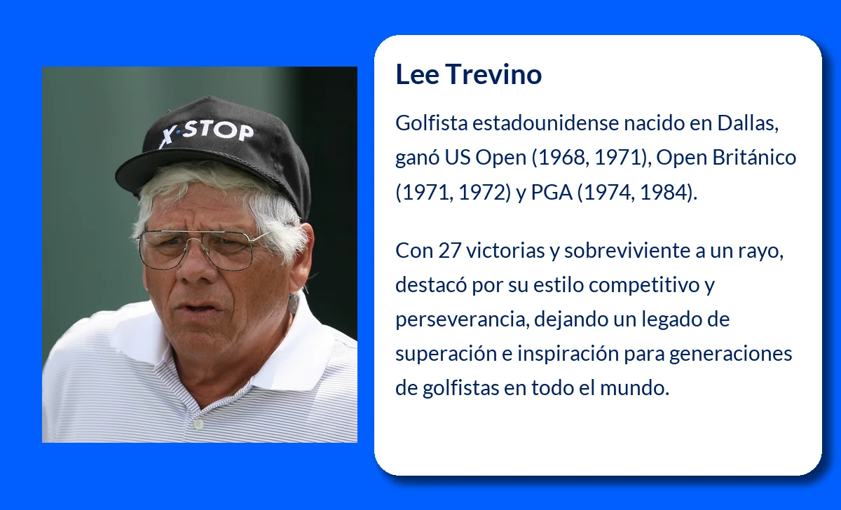 Lee Trevino (1939-VVVV): El golfista que desafió las adversidades y dejó huella en la historia del golf