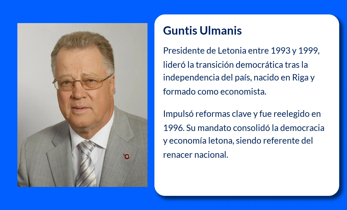 Guntis Ulmanis (1939-VVVV). El líder que presidió Letonia en su ...