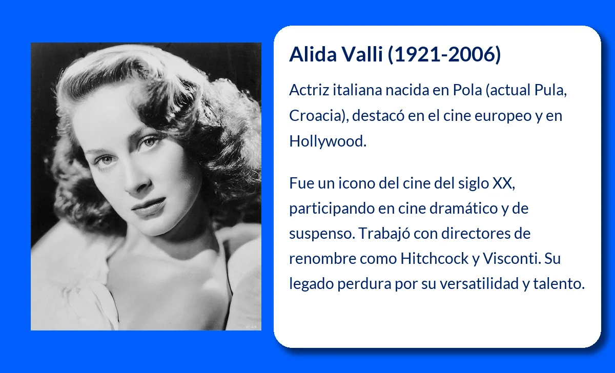 Alida Valli (1921-2006): La actriz italiana que marcó una era del cine europeo