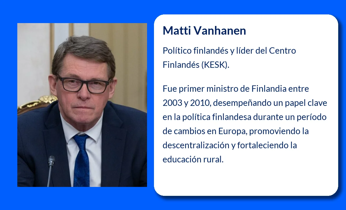 Matti Vanhanen (1955-VVVV). El estratega centrista que lideró Finlandia en tiempos de cambio