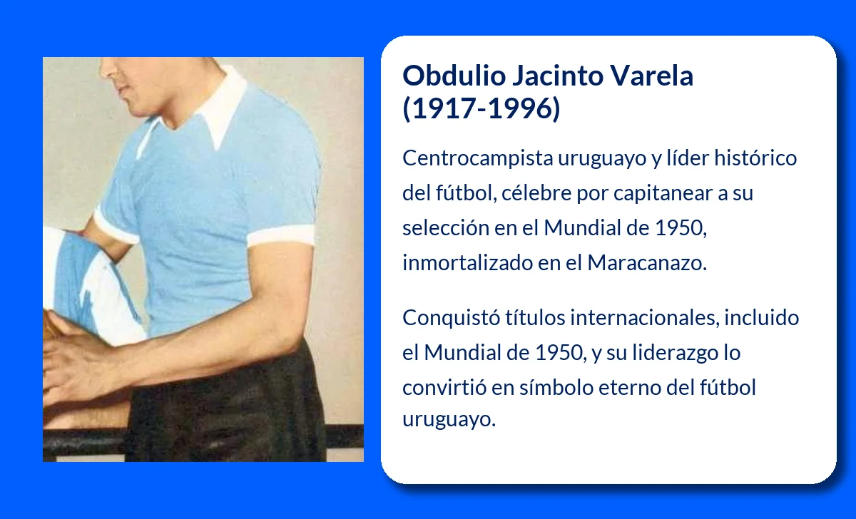 Obdulio Jacinto Varela (1917-1996): El caudillo del Maracanazo y leyenda del fútbol uruguayo