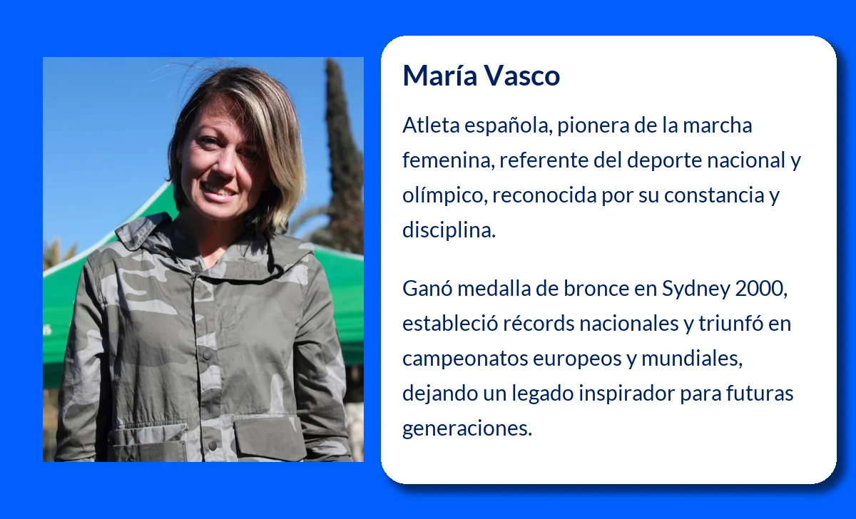 María Vasco (1975-VVVV): La pionera de la marcha femenina en España