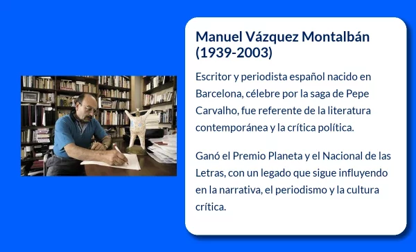 Manuel Vázquez Montalbán (1939-2003). El cronista literario que retrató la España contemporánea