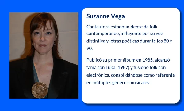 Suzanne Vega (1959-VVVV). La cantautora que reinventó el folk desde Nueva York