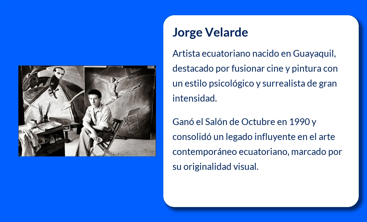 Jorge Velarde (1960-VVVV). El artista ecuatoriano que fusiona el cine y la pintura en una estética única