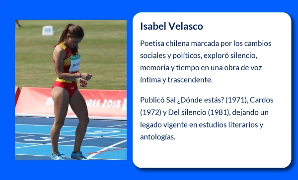 Isabel Velasco (1937-VVVV). La poetisa chilena que dejó su huella en la literatura contemporánea