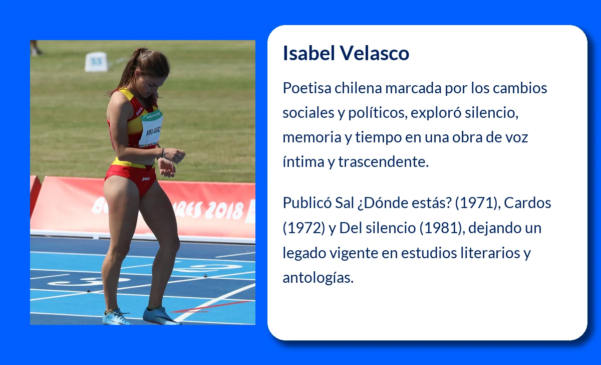 Isabel Velasco (1937-VVVV). La poetisa chilena que dejó su huella en la literatura contemporánea