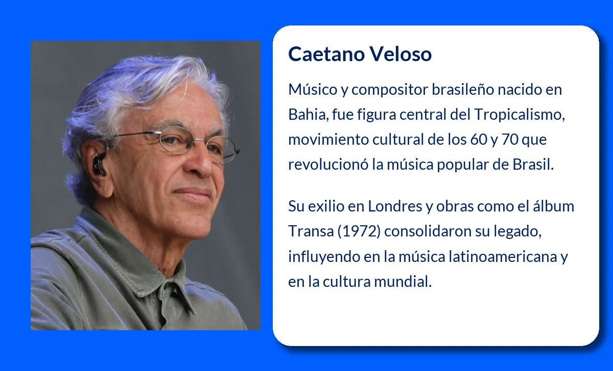 Caetano Veloso (1942-VVVV). El genio del Tropicalismo que revolucionó la música brasileña