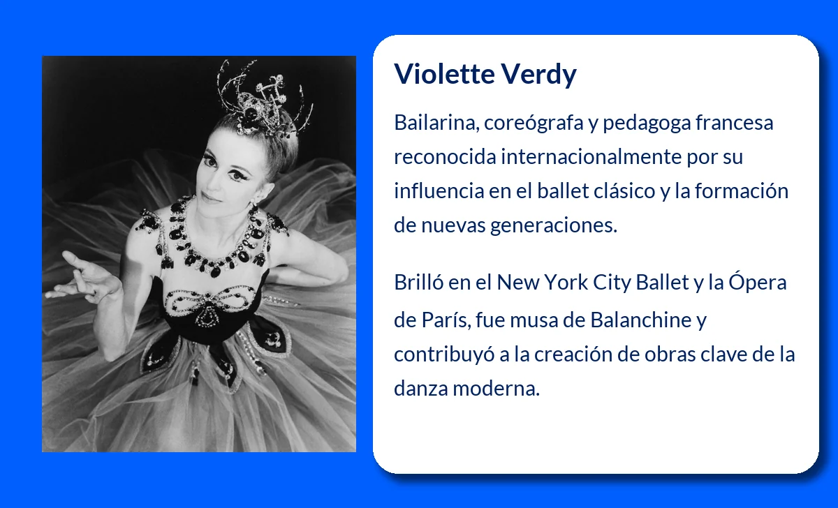 Violette Verdy (1933-VVVV). La bailarina francesa que conquistó los grandes escenarios del ballet internacional