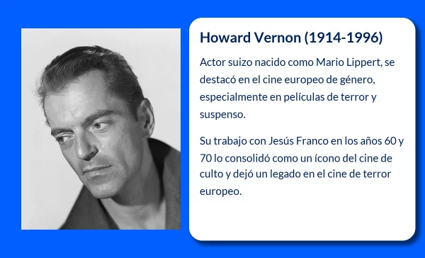 Howard Vernon (1914-1996). El actor suizo que encarnó al lado más oscuro del cine europeo