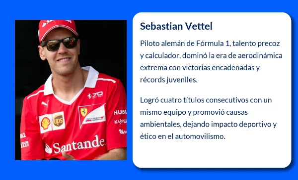 Sebastian Vettel (1987-VVVV). El tetracampeón alemán que marcó una era en la Fórmula 1