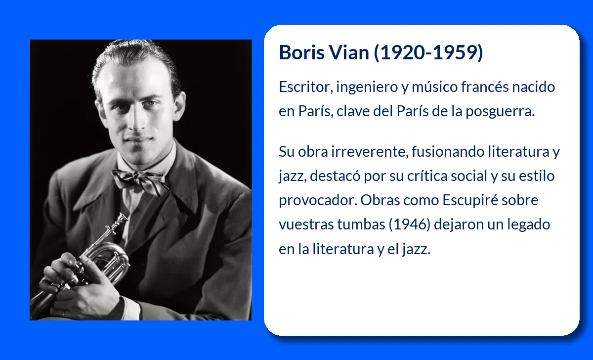 Boris Vian (1920-1959). El polifacético creador que rompió esquemas en la literatura francesa