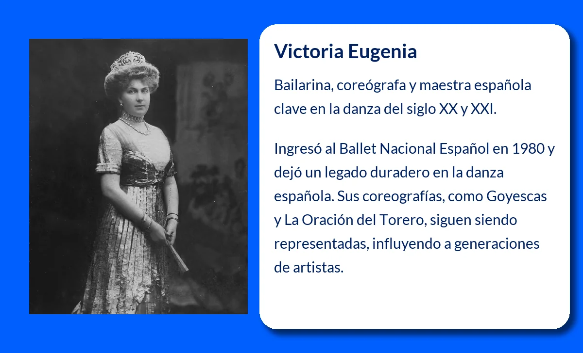 Victoria Eugenia (1933-VVVV). Pionera de la danza española y maestra de generaciones