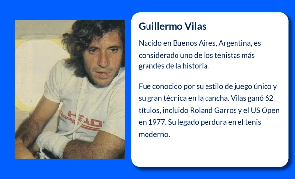 Guillermo Vilas (1952-VVVV): El Genio del Tenis que Conquistó el Mundo