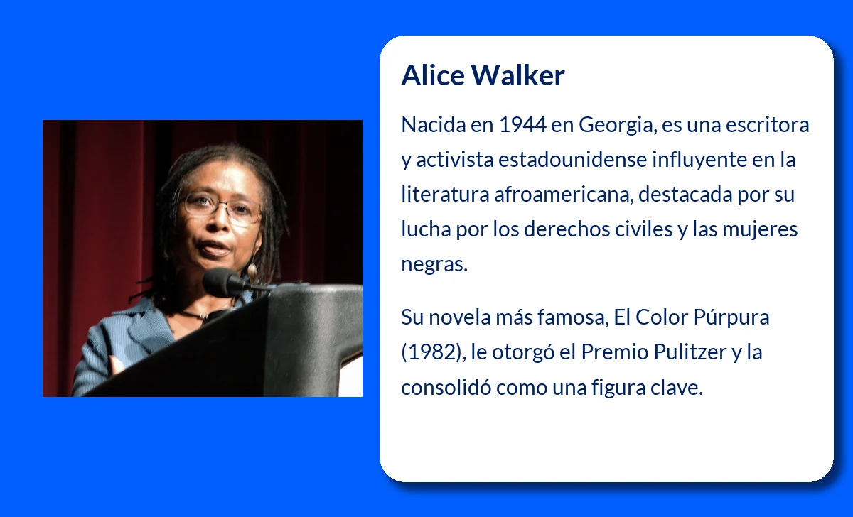 Alice Walker (1944-VVVV). La escritora que transformó la literatura estadounidense