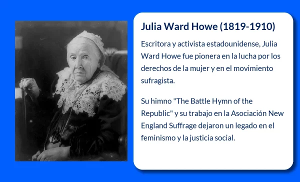 Julia Ward Howe (1819-1910): Pionera de los Derechos de la Mujer y la Literatura Estadounidense