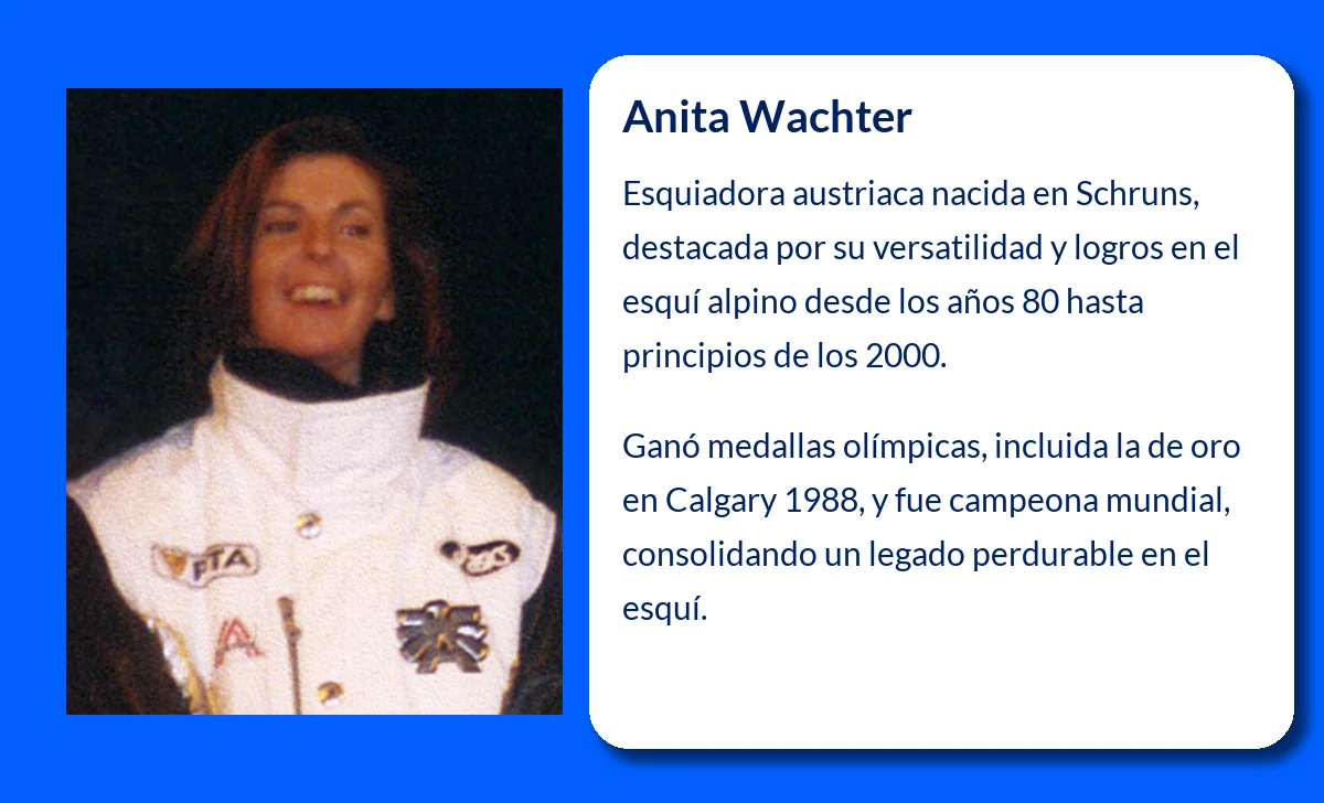 Anita Wachter (1967-VVVV): La campeona olímpica que marcó la historia del esquí alpino