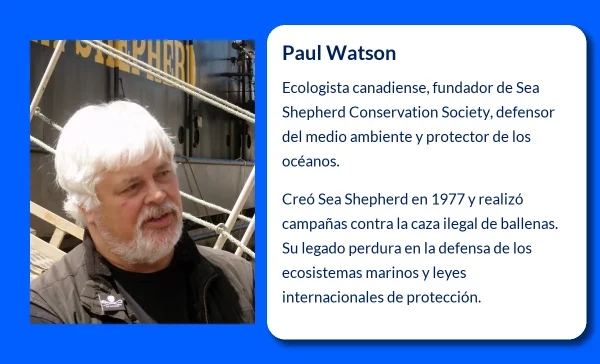 Paul Watson (1950-VVVV): El ecologista canadiense que luchó por los océanos y las especies marinas