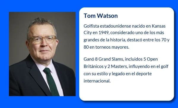 Tom Watson (1949-VVVV): El golfista estadounidense que conquistó el Open Británico y el Masters de Augusta