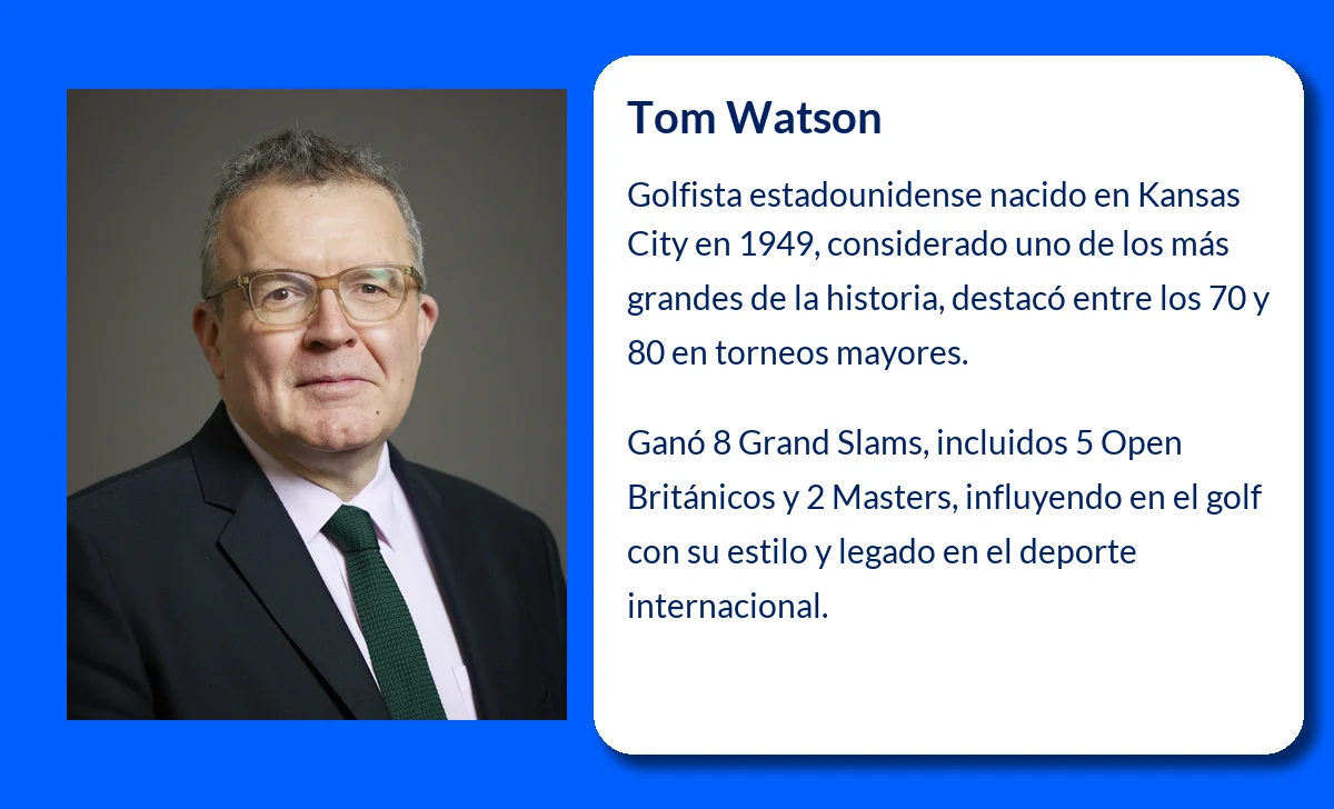 Tom Watson (1949-VVVV): El golfista estadounidense que conquistó el Open Británico y el Masters de Augusta