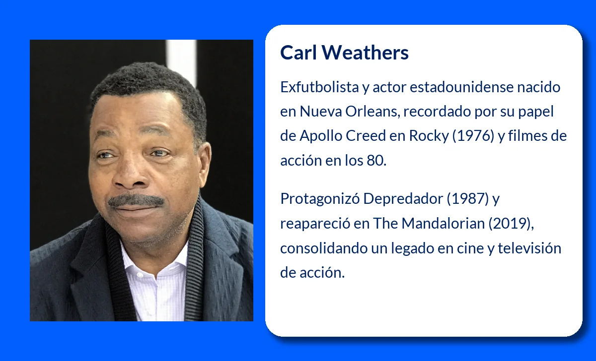 Carl Weathers (1948-VVVV). El atleta convertido en leyenda del cine de acción