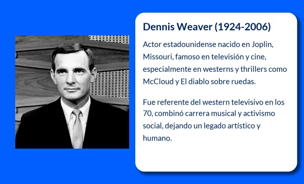 Dennis Weaver (1924-2006): El vaquero urbano que conquistó la televisión estadounidense