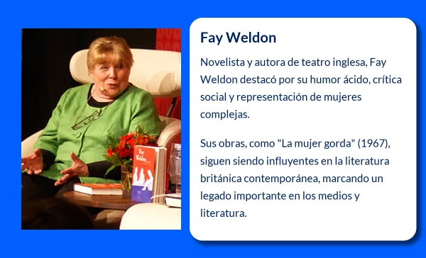 Fay Weldon (1933-VVVV). La narradora que conquistó con su comedia negra y sus personajes femeninos