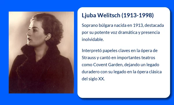 Ljuba Welitsch (1913-1998): La Soprano Dramática de Voz Poderosa y Presencia Inolvidable