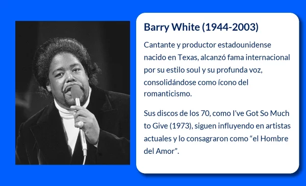 Barry White (1944-2003). El icono del soul y el amor eterno
