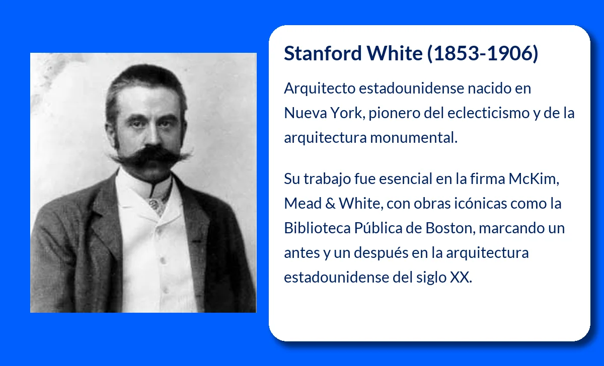 Stanford White (1853-1906): El arquitecto pionero del eclecticismo y la arquitectura monumental estadounidense