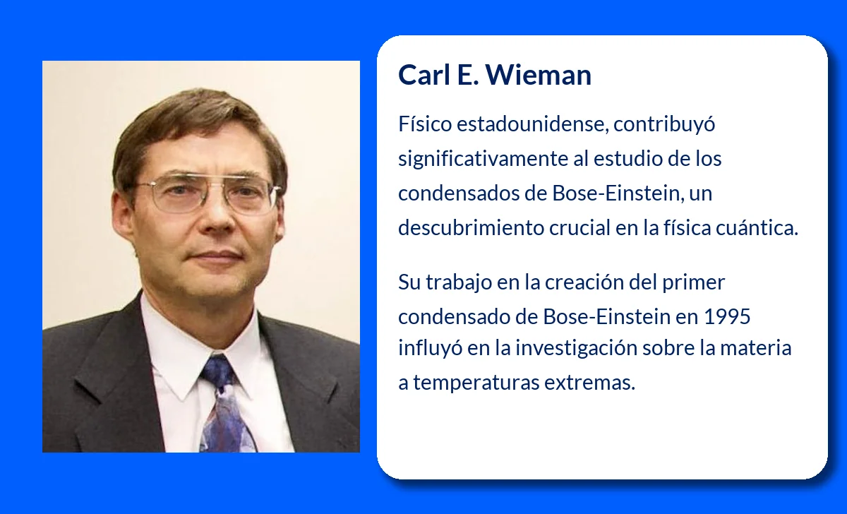 Carl E. Wieman (1951-VVVV): El pionero de la condensación Bose-Einstein