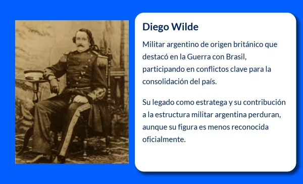 Diego Wilde (¿-1866): El militar argentino de origen británico que destacó en la guerra con Brasil